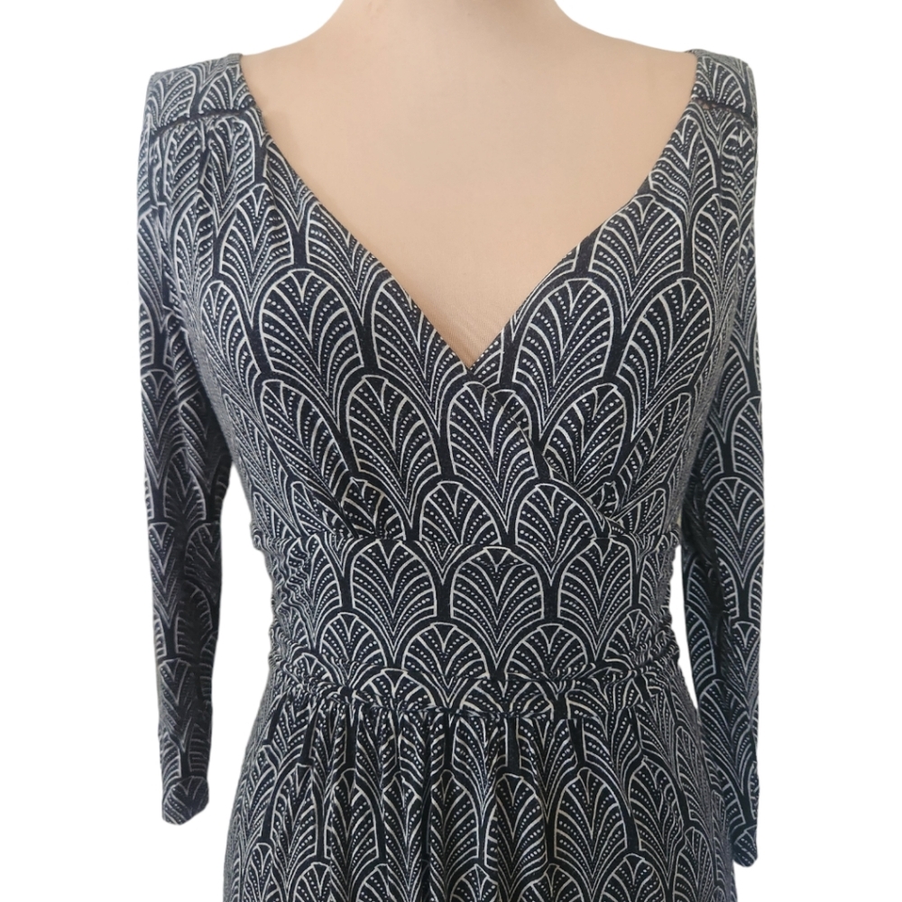 MAEVE ANTHROPOLOGIE 'Galena" Art Deco Faux Wrap Dress - Size Small - Picture 5 of 16